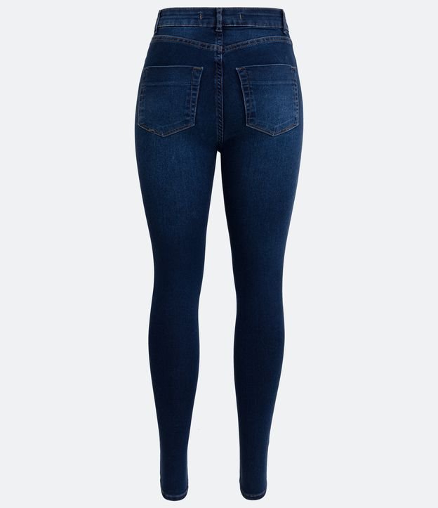 Calça Skinny Cintura Alta em Jeans Azul 7