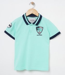 Camiseta Polo Infantil em Piquet - Tam 4 a 14 