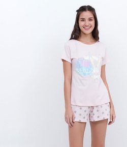 Pijama Short Doll com Estampa 