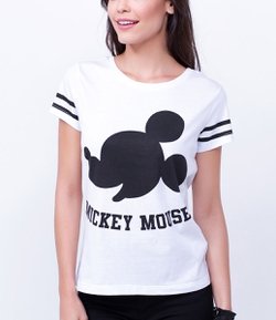 Blusa Alongada com Estampa Mickey
