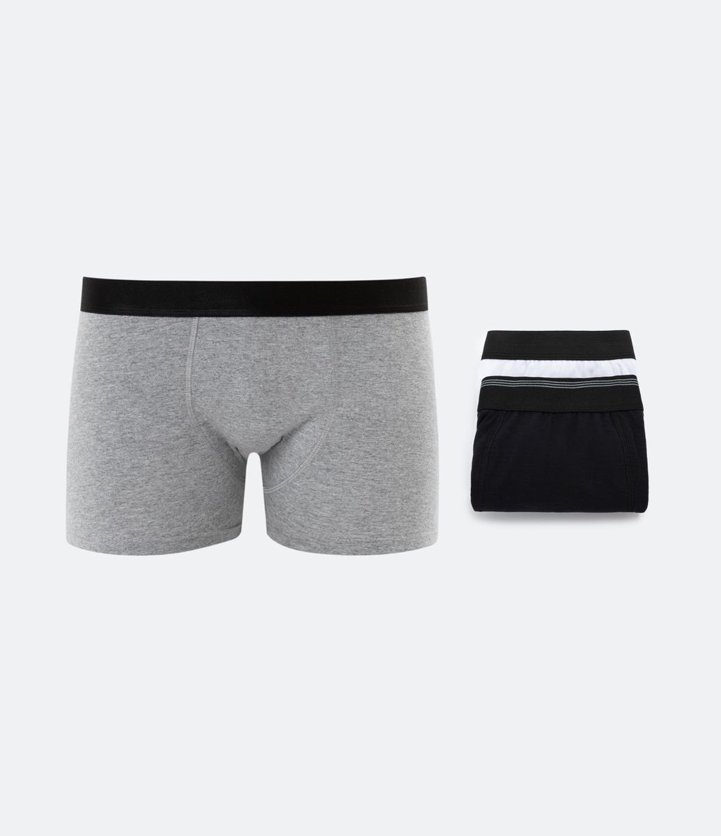 FINETOO 3 Peças/Conjunto Cuecas Boxer Com Faixa De Letras Na Cintura