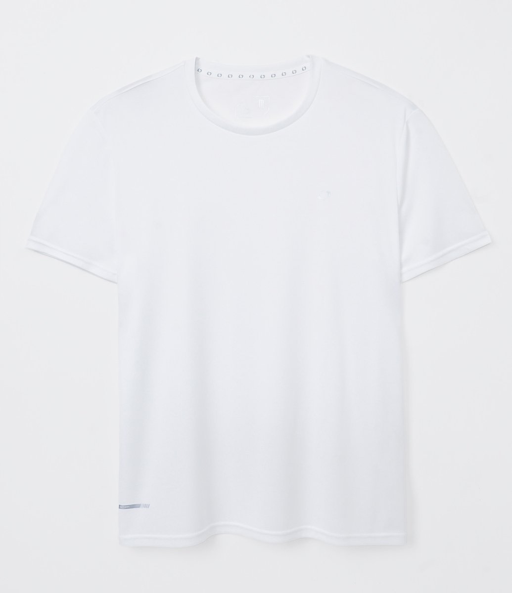 Camiseta Esportiva Básica com Proteção UV e Manga Curta Branco 5