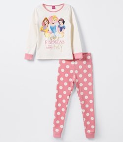 Pijama Infantil com Estampa Princesas - Tam 4 a 12 
