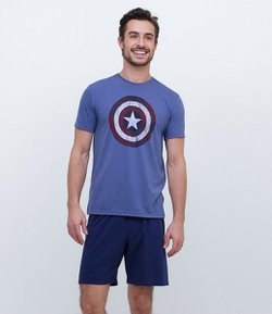Pijama Masculino com Estampa Capitão América