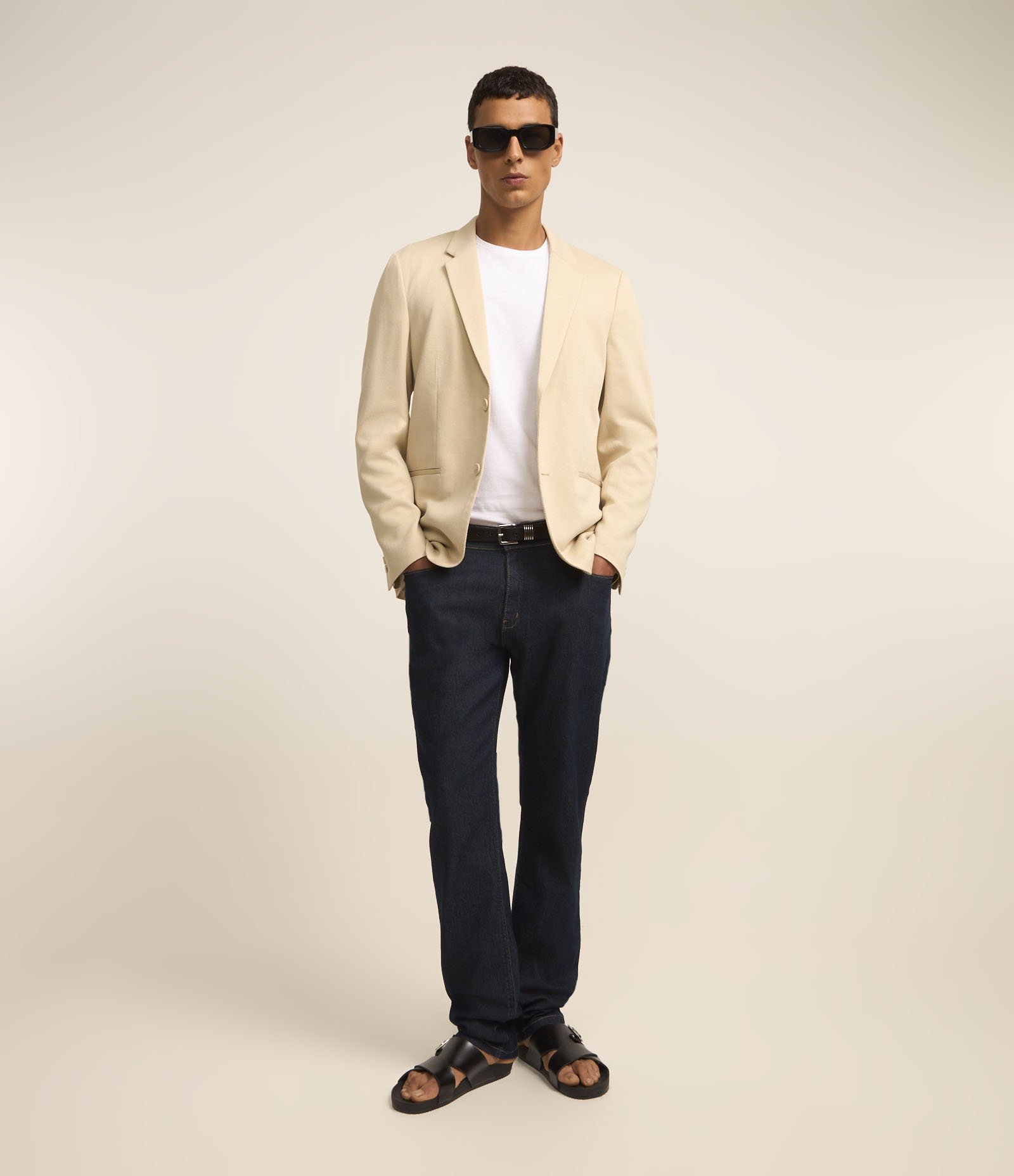 Calça Slim Jeans com Elastano e Pesponto Contrastante Preto 2