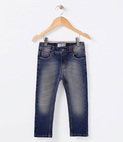 Calça Slim Infantil em Jeans - Tam 1 a 4 