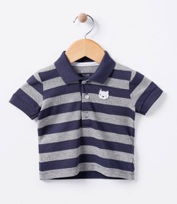  Camisa Polo Infantil Listrada - Tam 0 a 18 meses