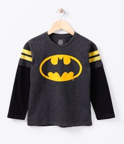 Camiseta Infantil com Estampa Batman - Tam 2 a 14 