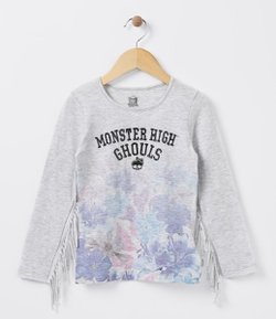 Blusa Infantil com Estampa Monster High - Tam 6 a 14 