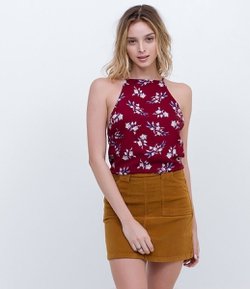 Blusa Cropped Floral