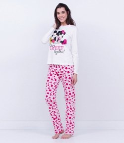 Pijama com Estampa Minnie e Mickey Disney