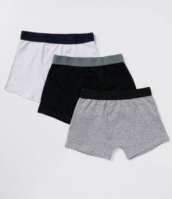 Kit con 03 Calzonillos Boxer Infantil - Talle 2 a 14 años