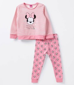 Pijama Infantil com Estampa Minnie - Tam 1 a 4 