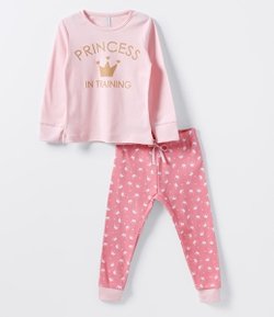 Pijama Infantil com Estampa - Tam 1 a 4 