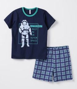 Pijama Infantil com Estampa - Tam 4 a 14 