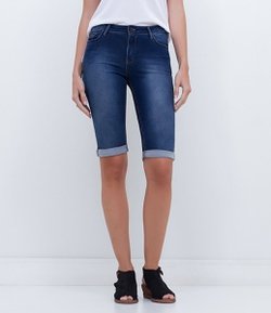 Short em Jeans com Barra Dobrada