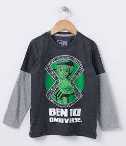 Camiseta Infantil com Estampa Ben 10 - Tam 4 a 10 