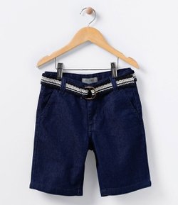 Bermuda Infantil em Jeans - Tam 4 a 14 