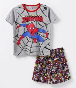 Pijama Infantil Estampado Homem Aranha - Tam 2 a 12 