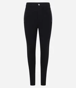 Calça Legging em Ponto Roma com Detalhe Lateral
