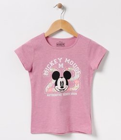 Blusa Infantil com Estampa Mickey - Tam 4 a 14 