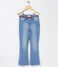 Calça Flare Infantil em Jeans - Tam 4 a 14  