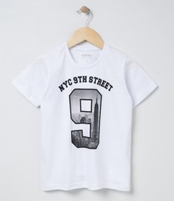 Camiseta Infantil com Estampa - Tam 4 a 14 