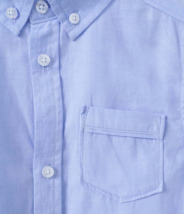 Camisa Manga Larga con Botónes Básica - Talle 1 a 4 años Azul 5