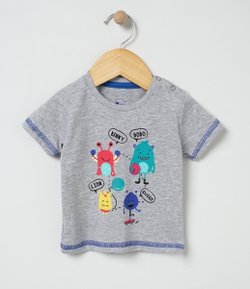 Camiseta Infantil com Estampa - Tam 0 a 18 meses 