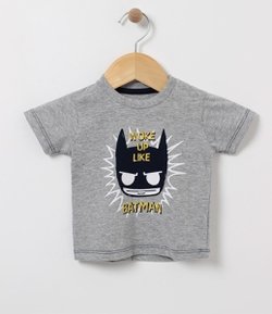 Camiseta Infantil com Estampa Batman - Tam 0 a 18 meses