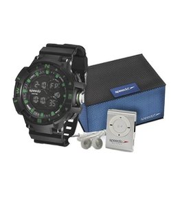 Kit Relógio Masculino Speedo 81093G0EGNP2K1 Digital Analógico 5 ATM + Tocador MP3 4 gb