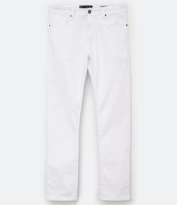 Calça Skinny Básica em Sarja com Bolsos