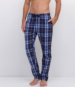 Calça em Flanela Xadrez de Pijama