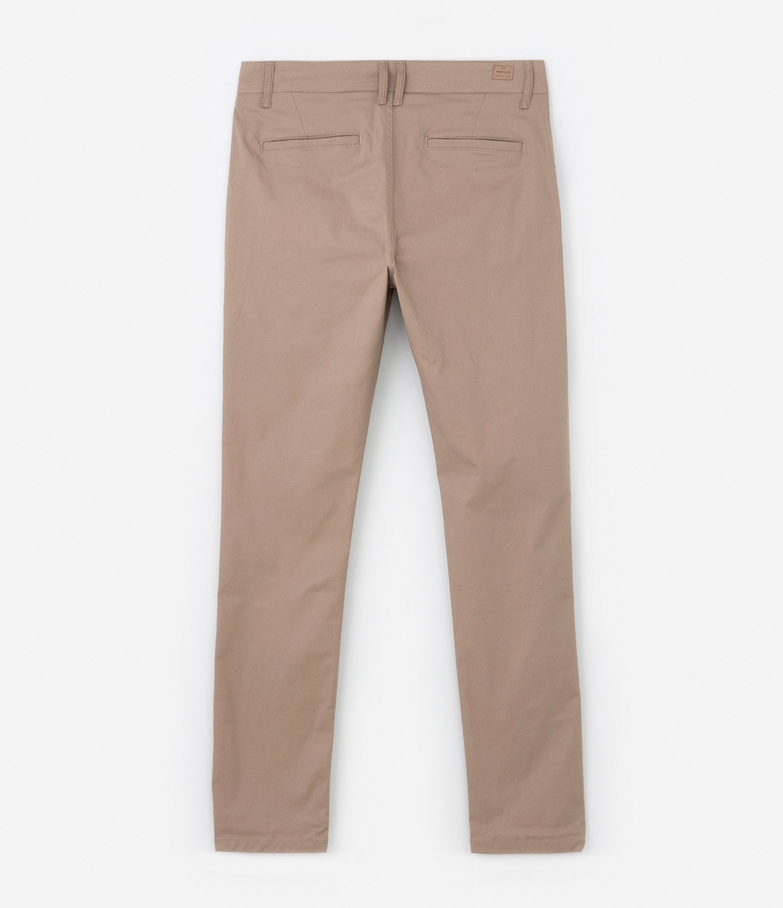 Calça Slim Básica em Sarja com Elastano Marrom Claro 5