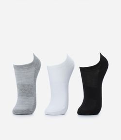 Kit 03 Pares de Meia Cano Baixo Básica sem Estampa
