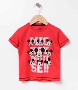 Camiseta Infantil com Estampa Mickey Mouse - Tam 1 a 4 