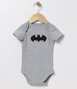 Body Infanti com  Bordado Batman DC Comics - Tam 0 a 18 meses