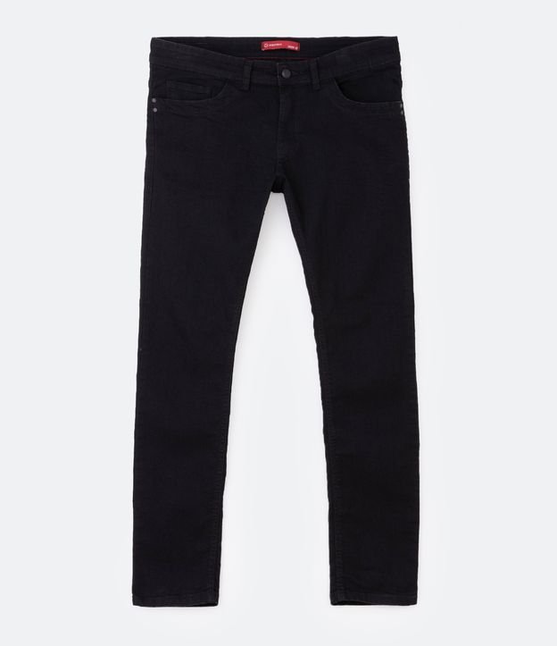 Calça Skinny Jeans com Bolsos Preto 6