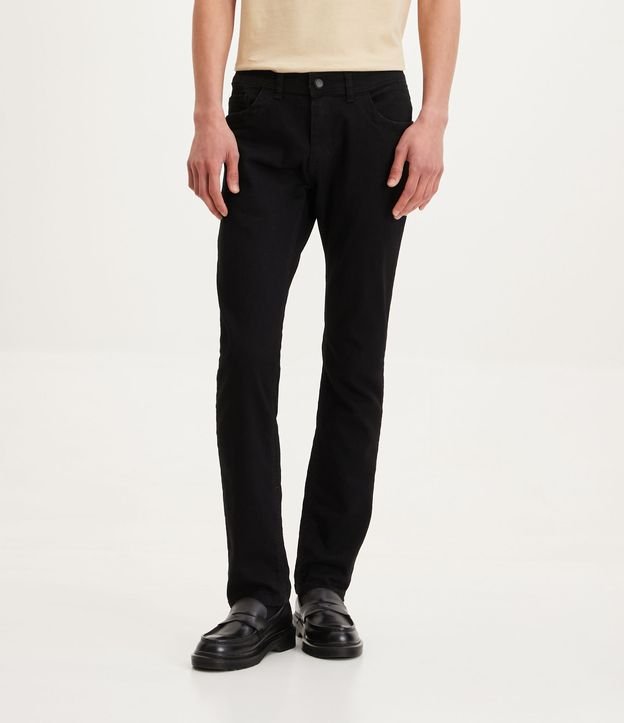 Calça Skinny Jeans com Bolsos Preto 2