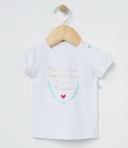 Blusa Infantil com Estampa de Reveillon - Tam 0 a 18 meses