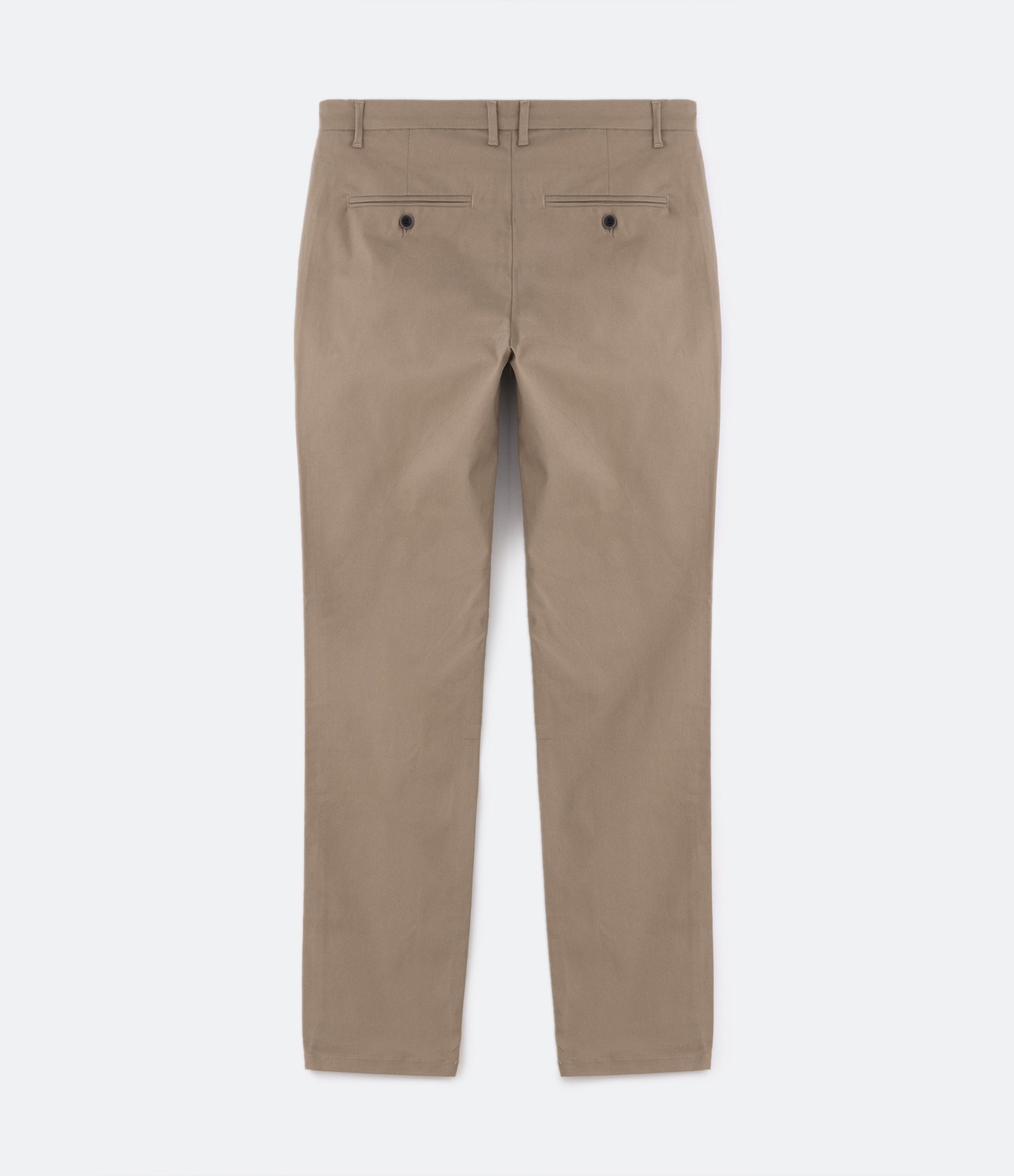 Calça Slim Básica em Sarja com Elastano Bege Escuro 5