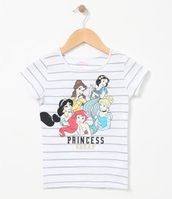 Blusa Infantil com Estampa Princesas - Tam 2 a 10 