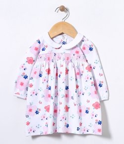 Vestido Infantil Floral - Tam 0 a 18 meses