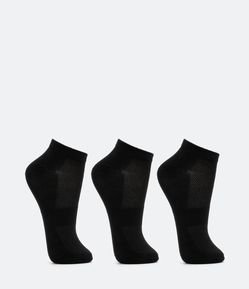 Kit 03 Pares de Meia Cano Baixo Básicas