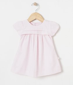 Vestido Infantil Poá em Tricoline - Tam 0 a 18 meses