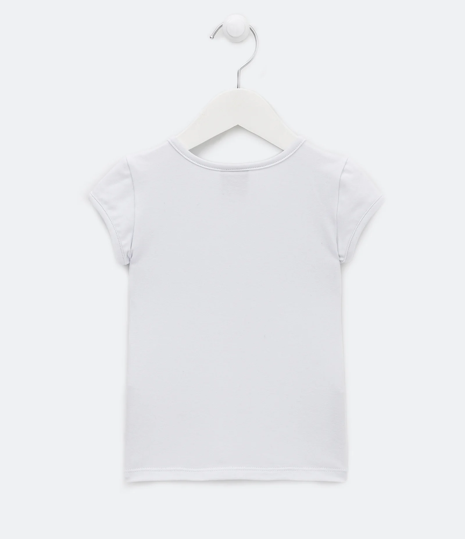 Blusa Infantil Básica em Cotton - Tam 1 a 5 anos Branco 2