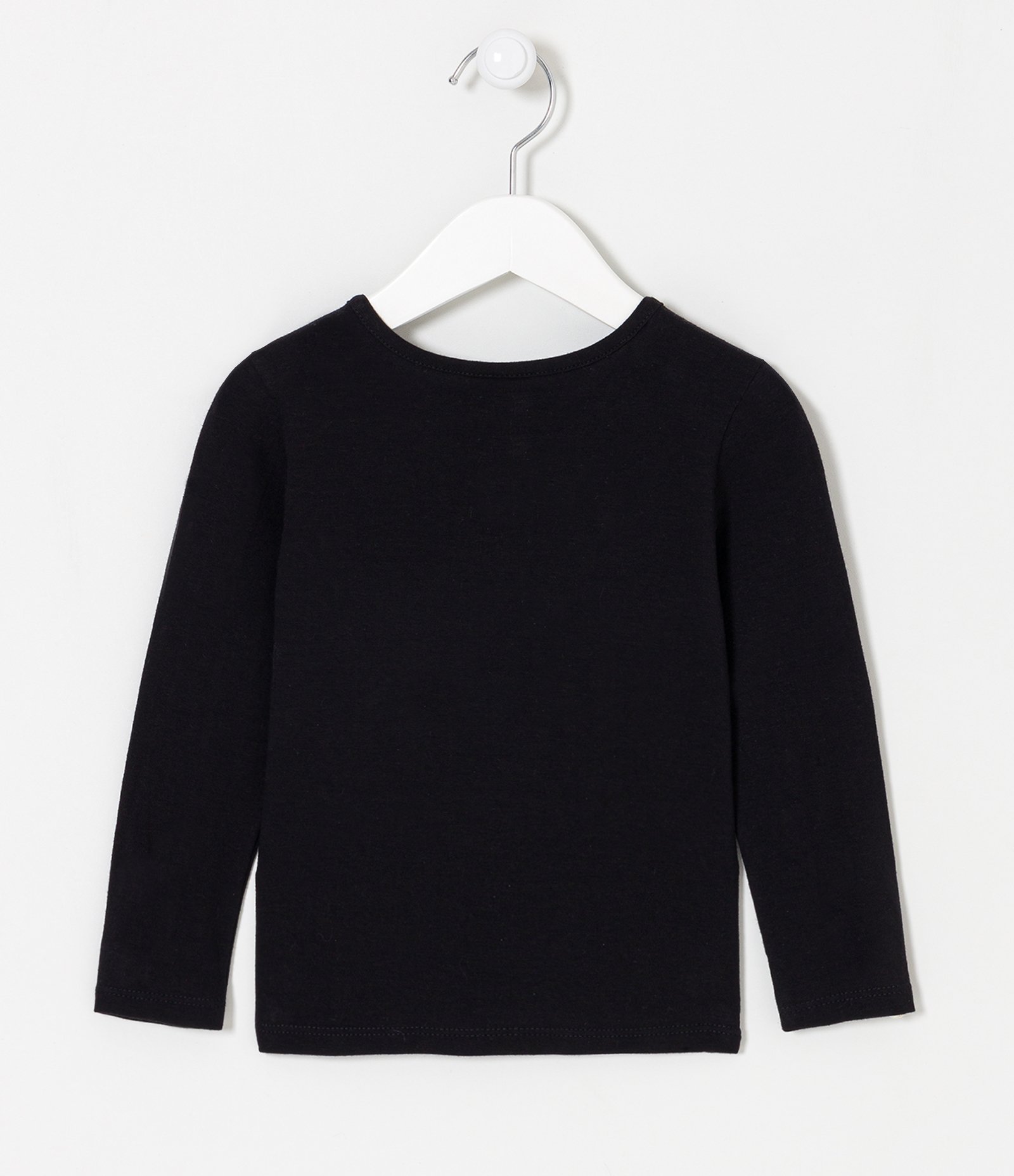 Blusa Infantil Básica - Tam 1 a 5 anos Preto 2