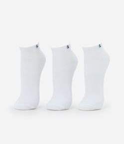 Kit 03 Pares de Meias Esportivas Cano Baixo Lupo