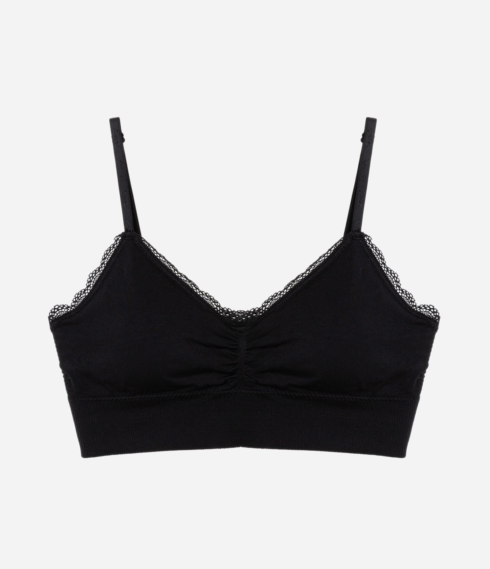 Sutiã Top Alongado em Microfibra com Bojo Removível e Sem Costura Preto 4