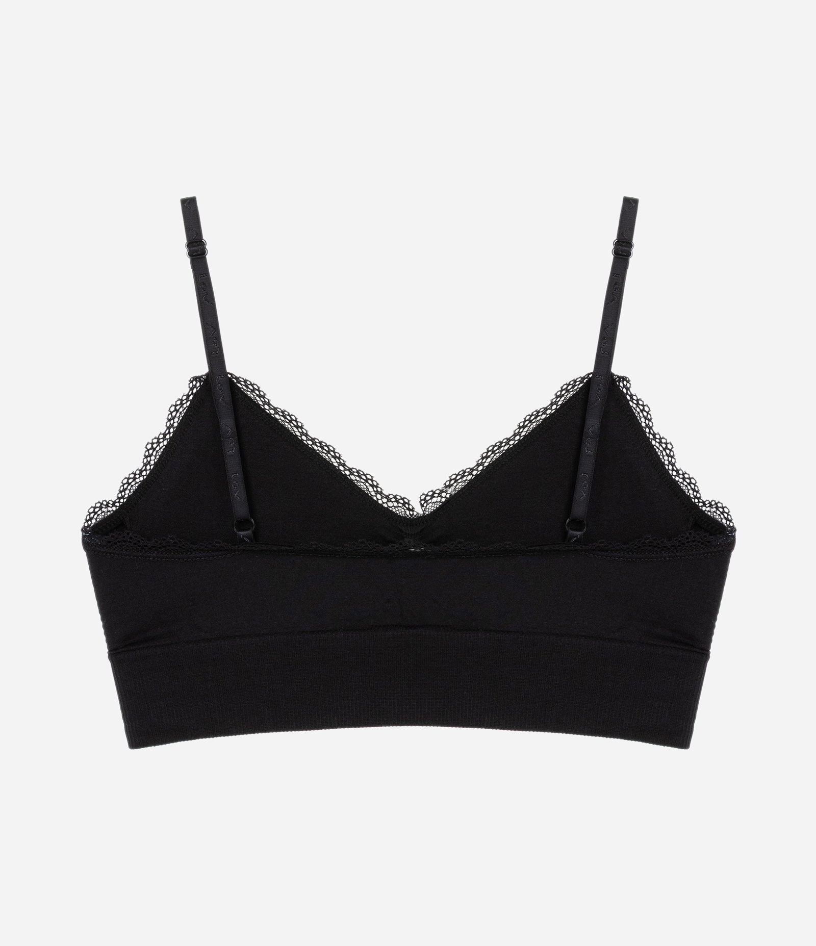 Sutiã Top Alongado em Microfibra com Bojo Removível e Sem Costura Preto 5